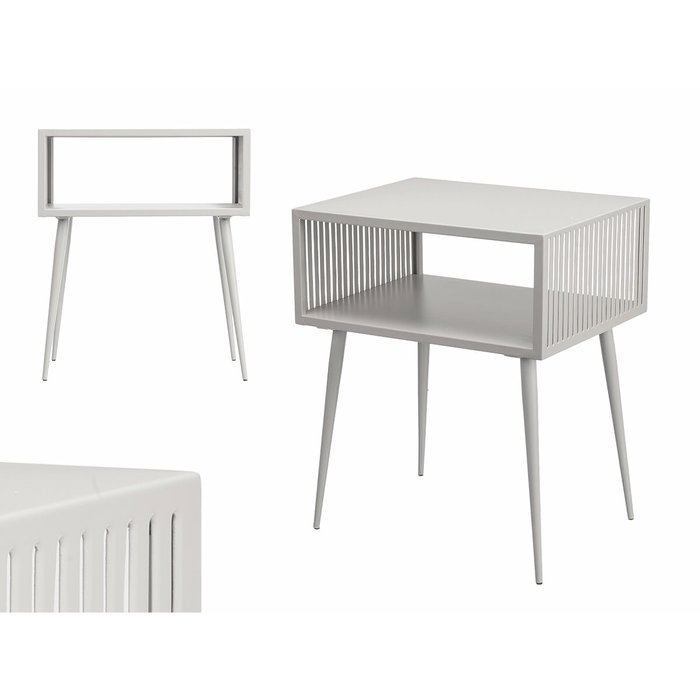Gift Decor Table d'appoint Gris 46,5 x 36,2 x 55,5 cm Gift Decor Table d'appoint Gris 46,5 x 36,2 x 55,5 cm