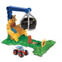 Hot Wheels Monster Trucks - Arena Smashers - Jeu de Défi Rhinomite HTP18 avec Véhicule 1:64, 2 Voitures et Circuit à Pneu Tombant - Jouet Enfant +4 ans