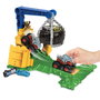 Hot Wheels Monster Trucks - Arena Smashers - Jeu de Défi Rhinomite HTP18 avec Véhicule 1:64, 2 Voitures et Circuit à Pneu Tombant - Jouet Enfant +4 ans