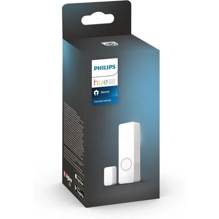 Philips Hue Capteur de Contact Secure - Détecteur pour Porte et Fenêtre, Installation Facile, Alertes via Application Hue, Blanc Philips Hue Capteur de Contact Secure - Détecteur pour Porte et Fenêtre, Installation Facile, Alertes via Application Hue, Blanc