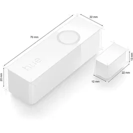 Philips Hue Capteur de Contact Secure - Détecteur pour Porte et Fenêtre, Installation Facile, Alertes via Application Hue, Blanc