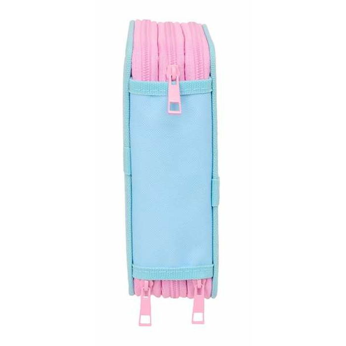 Pochette à crayons triple Frozen Bleu 12,5 x 19,5 x 5,5 cm 37 Pièces