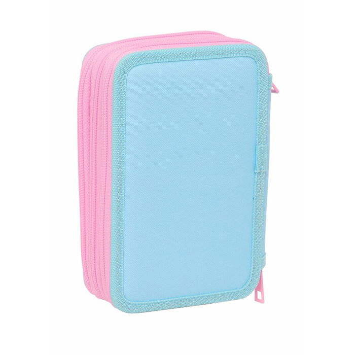 Pochette à crayons triple Frozen Bleu 12,5 x 19,5 x 5,5 cm 37 Pièces