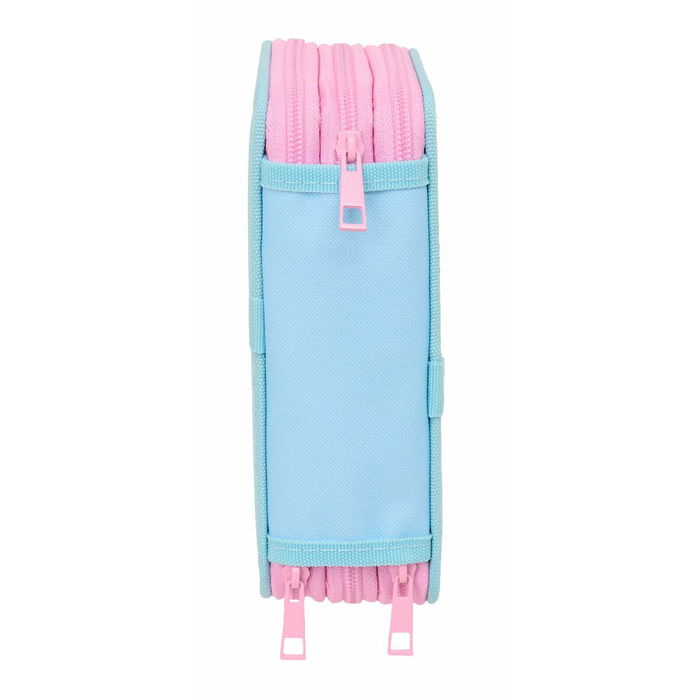 Pochette à crayons triple Frozen Bleu 12,5 x 19,5 x 5,5 cm 37 Pièces