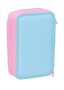 Safta Plumier Triple 37 Pièces Frozen 12.5x19.5x5.5 cm - Plumier d'école avec 37 accessoires - Âge minimum 3 ans