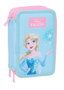 Safta Plumier Triple 37 Pièces Frozen 12.5x19.5x5.5 cm - Plumier d'école avec 37 accessoires - Âge minimum 3 ans