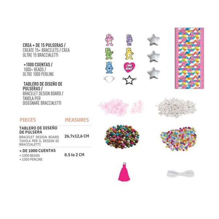 Kit de création de bracelets Care Bears 13,5 x 35 x 3,1 cm