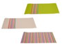 Kinvara Set de 2 sets de table 30x45 cm rayures multicolores PVC et polyester (Set de 72)