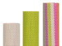 Kinvara Set de 2 sets de table 30x45 cm rayures multicolores PVC et polyester (Set de 72)