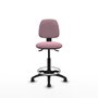 PIQUERAS Y CRESPO Tabouret Isso Asynchrone Tissu Rose