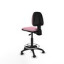 PIQUERAS Y CRESPO Tabouret Isso Asynchrone Tissu Rose
