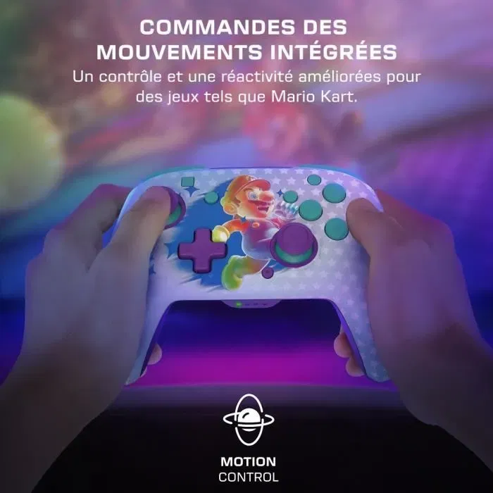 Turtle Beach TBC-8101-95 - Manette Gaming Sans Fil Rematch Invincible Mario pour Nintendo Switch, Switch Lite et OLED - Design Phosphorescent