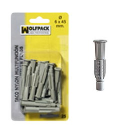 WOLFPACK LINEA PROFESIONAL Blister de chevilles multifonction MU 10x60 mm (10 unités)