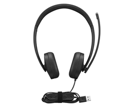 Lenovo 4XD1P83425 Casque avec microphone USB-A Noir pour PC