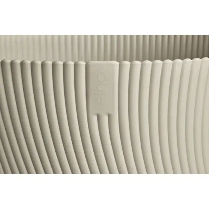 ELHO Pot de fleurs Sereh Rond 30 Beige Ø 29.5 x H 25 cm - 100% recyclé résistant au gel