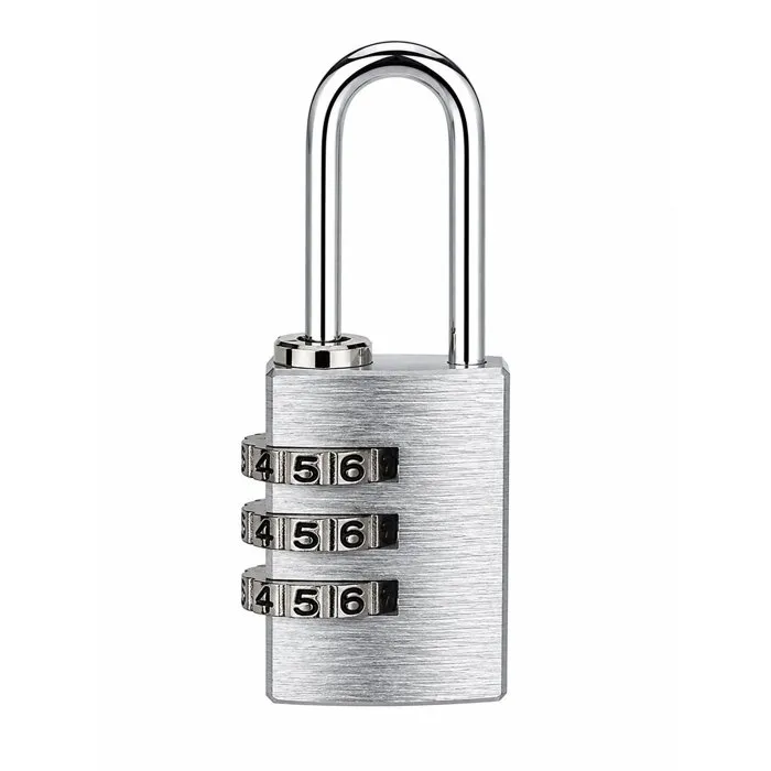 Abus 145/20 Cadenas à combinaison 3 chiffres en aluminium argent