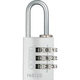 Abus 145/20 Cadenas à combinaison 3 chiffres en aluminium argent