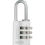 Abus 145/20 Cadenas à combinaison 3 chiffres en aluminium argent