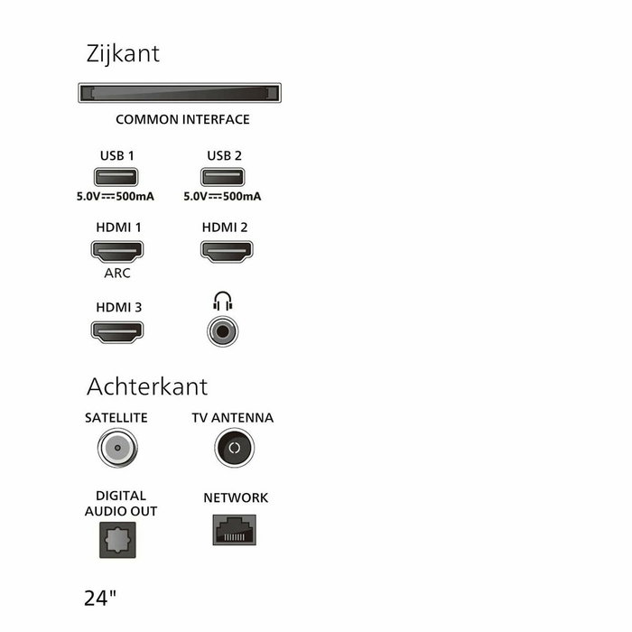 TV intelligente Philips 24PHS6000/12 HD 24" LED HDR