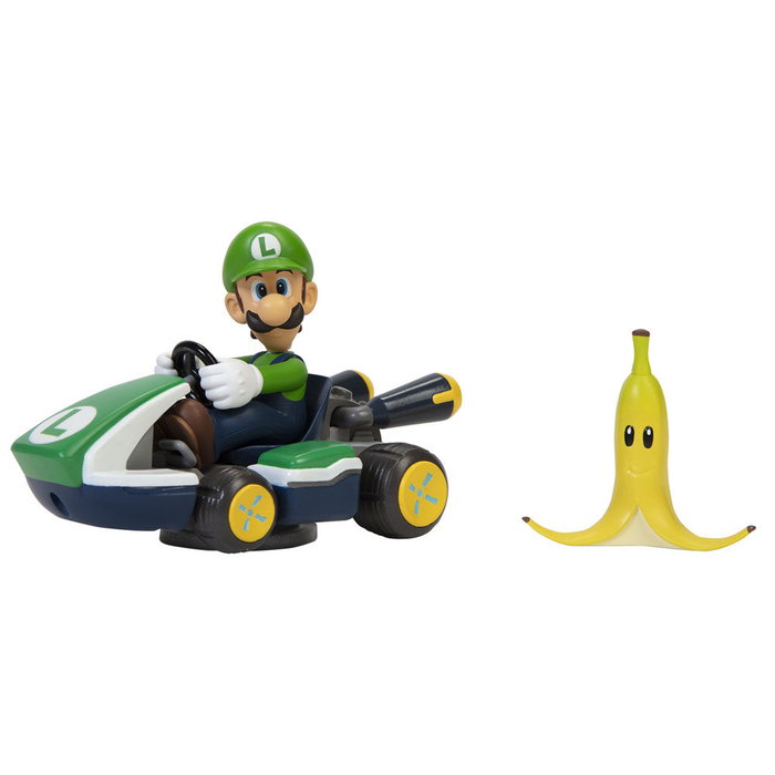JAKKS PACIFIC Figure Luigi Mario Kart 6,5 cm - Personnage megagiros - Univers Nintendo Kart JAKKS PACIFIC Figure Luigi Mario Kart 6,5 cm - Personnage megagiros - Univers Nintendo Kart