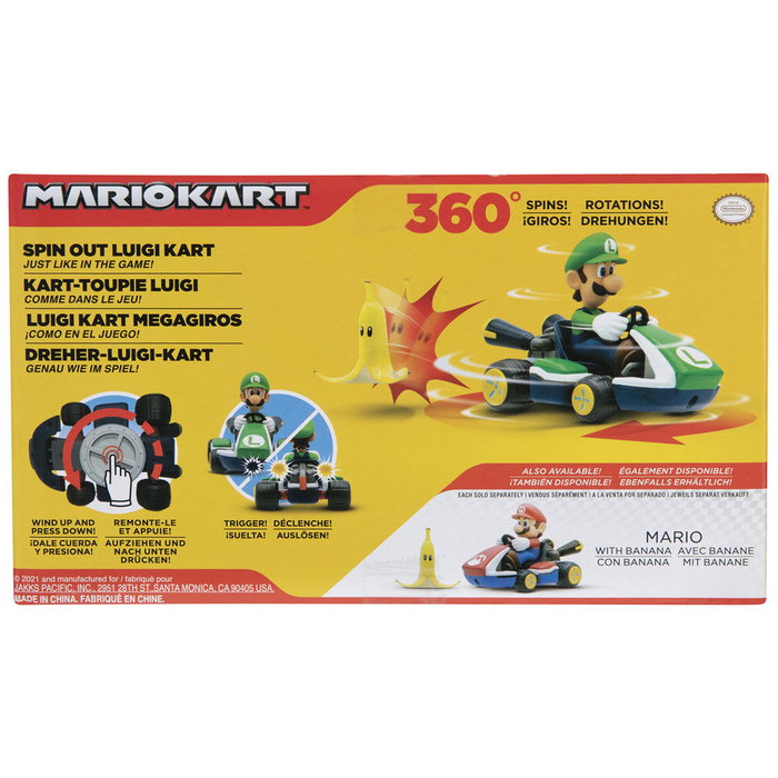 JAKKS PACIFIC Figure Luigi Mario Kart 6,5 cm - Personnage megagiros - Univers Nintendo Kart JAKKS PACIFIC Figure Luigi Mario Kart 6,5 cm - Personnage megagiros - Univers Nintendo Kart