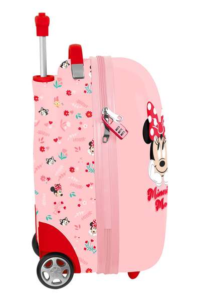 Safta Valise Cabine Enfant Minnie Mouse "Naive" 16 Pouces - Dimensions 28x43x23 cm - Valise Trolley Recommandée à Partir de 3 Ans