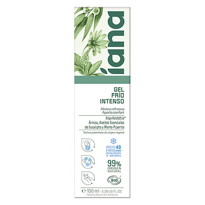 Iana Gel Froid Intense 100 ml - Gel Apaisant pour Massage Avant ou Après l'Effort Physique