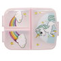 Boîte à lunch avec compartiment à couverts Stor Unicorn Rainbow (6,7 x 16,5 x 19,5 cm)