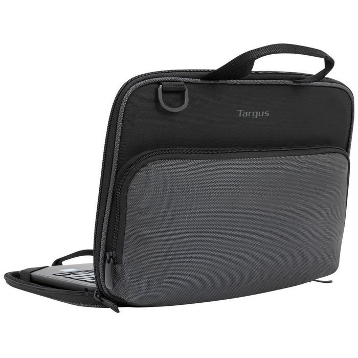 Targus - Etui Sacoche pour Chromebook 11,6" - Protection avec Sangle et Poche de Stockage - Noir/Gris