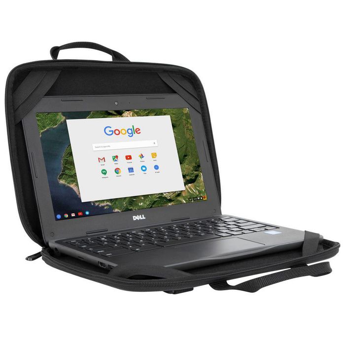 Targus - Etui Sacoche pour Chromebook 11,6" - Protection avec Sangle et Poche de Stockage - Noir/Gris