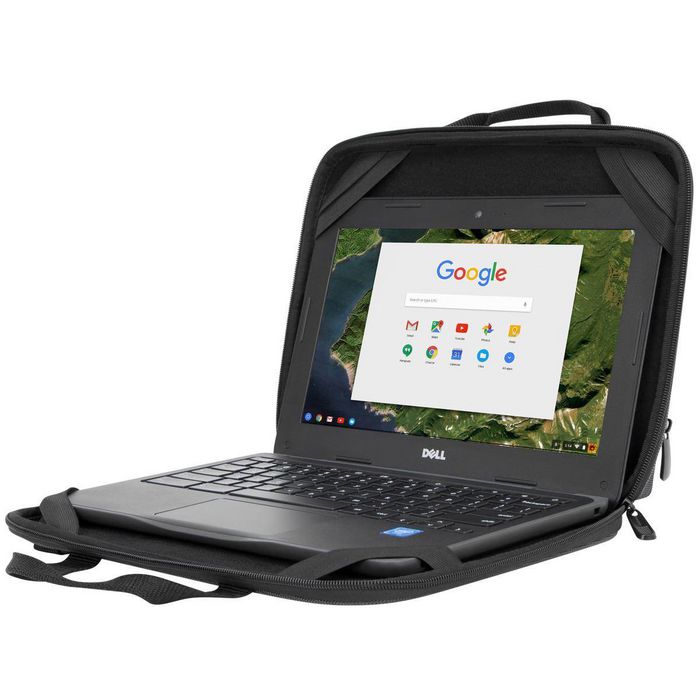 Targus - Etui Sacoche pour Chromebook 11,6" - Protection avec Sangle et Poche de Stockage - Noir/Gris