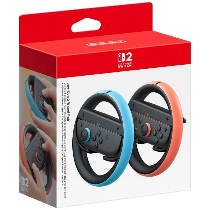 Nintendo Pack de deux Volants Joy-Con Neon Blue et Neon Red Nintendo Pack de deux Volants Joy-Con Neon Blue et Neon Red