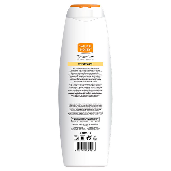 Natural Honey Gel Douche Nourrissant au Miel 650 ml