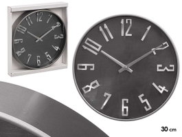 GIFTDECOR Horloge Murale Plata Aluminium 30cm