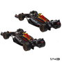 BURAGO - Blister de 4 voitures miniatures F1 Red Bull échelle 1:43 en métal