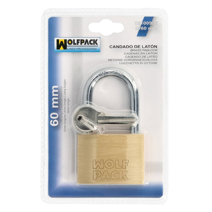 WOLFPACK LINEA PROFESIONAL Chaîne en laiton anse longue 60 mm