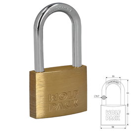 WOLFPACK LINEA PROFESIONAL Chaîne en laiton anse longue 60 mm