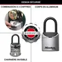 Master Lock 5406EURD - Boîte à clés sécurisée portable format XS avec anse, verrou par combinaison, corps métallique, anti-feu, pour 2 clés