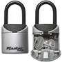 Master Lock 5406EURD - Boîte à clés sécurisée portable format XS avec anse, verrou par combinaison, corps métallique, anti-feu, pour 2 clés