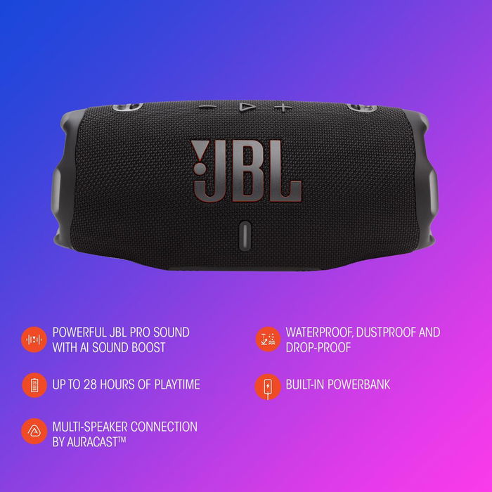 Haut-parleurs bluetooth portables JBL JBLCHARGE6SQUAD Imprimé