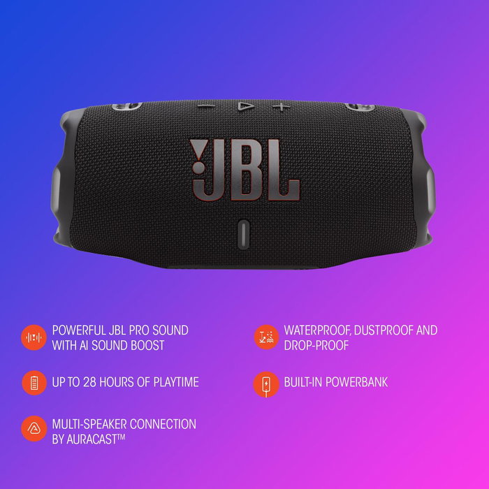 Haut-parleurs bluetooth portables JBL JBLCHARGE6SQUAD Imprimé