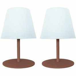 Lumisky TWINS - Set de 2 lampes de table LED sans fil - Couleur terracotta - Hauteur 16 cm