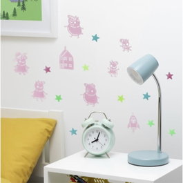 Paladone Vinyle Décoratif Peppa Pig Brille dans le Noir - 200 Étoiles Luminescentes