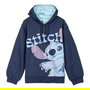 Sweat-shirt à capuche fille Stitch Bleu foncé