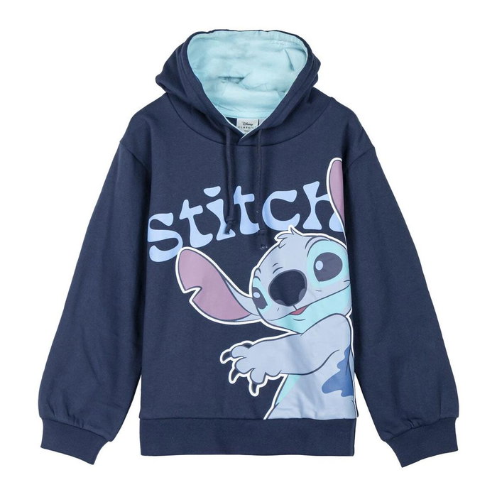 Sweat-shirt à capuche fille Stitch Bleu foncé