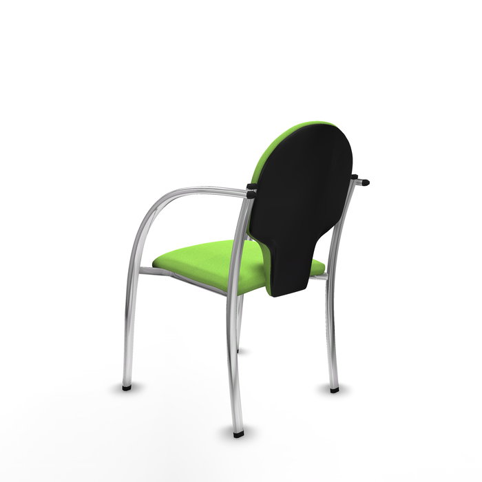 Silla Hellín tapizada con Tela color Pistacho. Brazos fijos Silla Hellín tapizada con Tela color Pistacho. Brazos fijos
