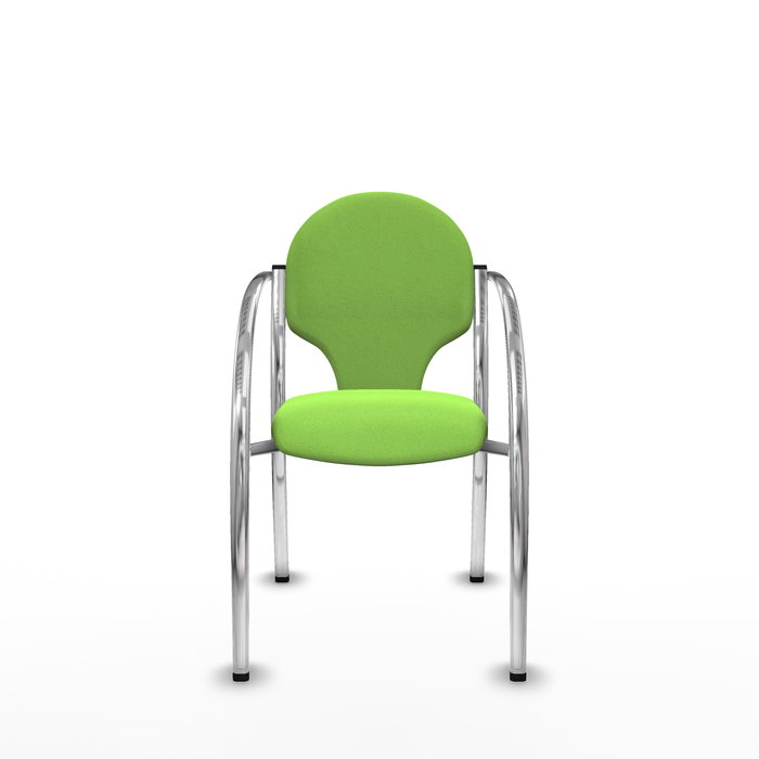 Silla Hellín tapizada con Tela color Pistacho. Brazos fijos Silla Hellín tapizada con Tela color Pistacho. Brazos fijos