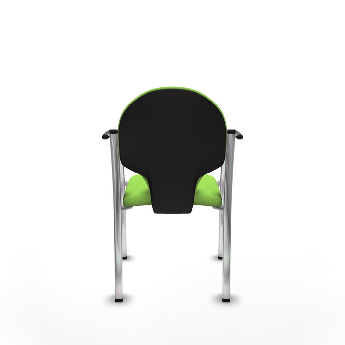 Silla Hellín tapizada con Tela color Pistacho. Brazos fijos Silla Hellín tapizada con Tela color Pistacho. Brazos fijos