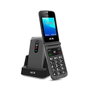 SPC Stella 2 Titanium Téléphone Mobile à Clapet pour Seniors avec Bouton SOS et Bluetooth