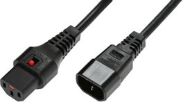 MicroConnect Cordon d'alimentation C13 IEC Lock - C14 noir 2m
